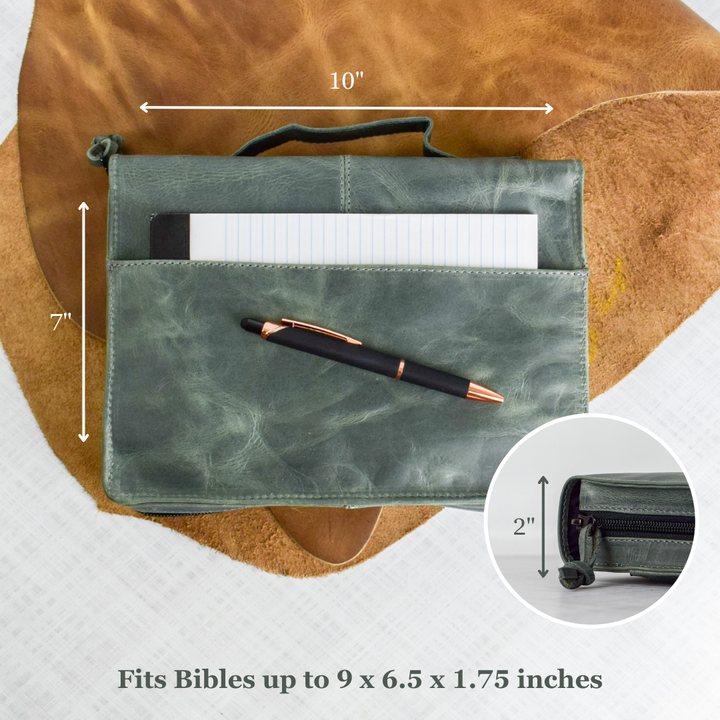 Size of Gray Bible Cover