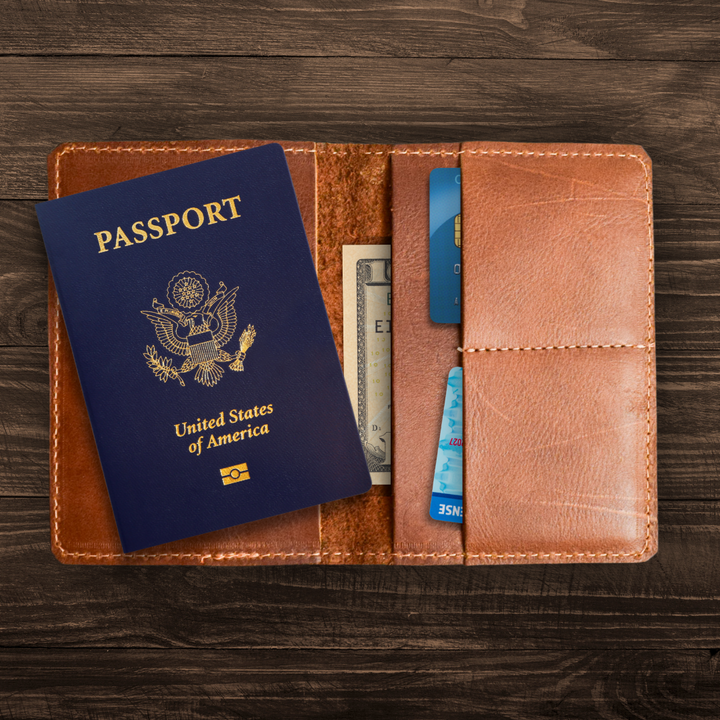 Genuine Leather Passport Wallet