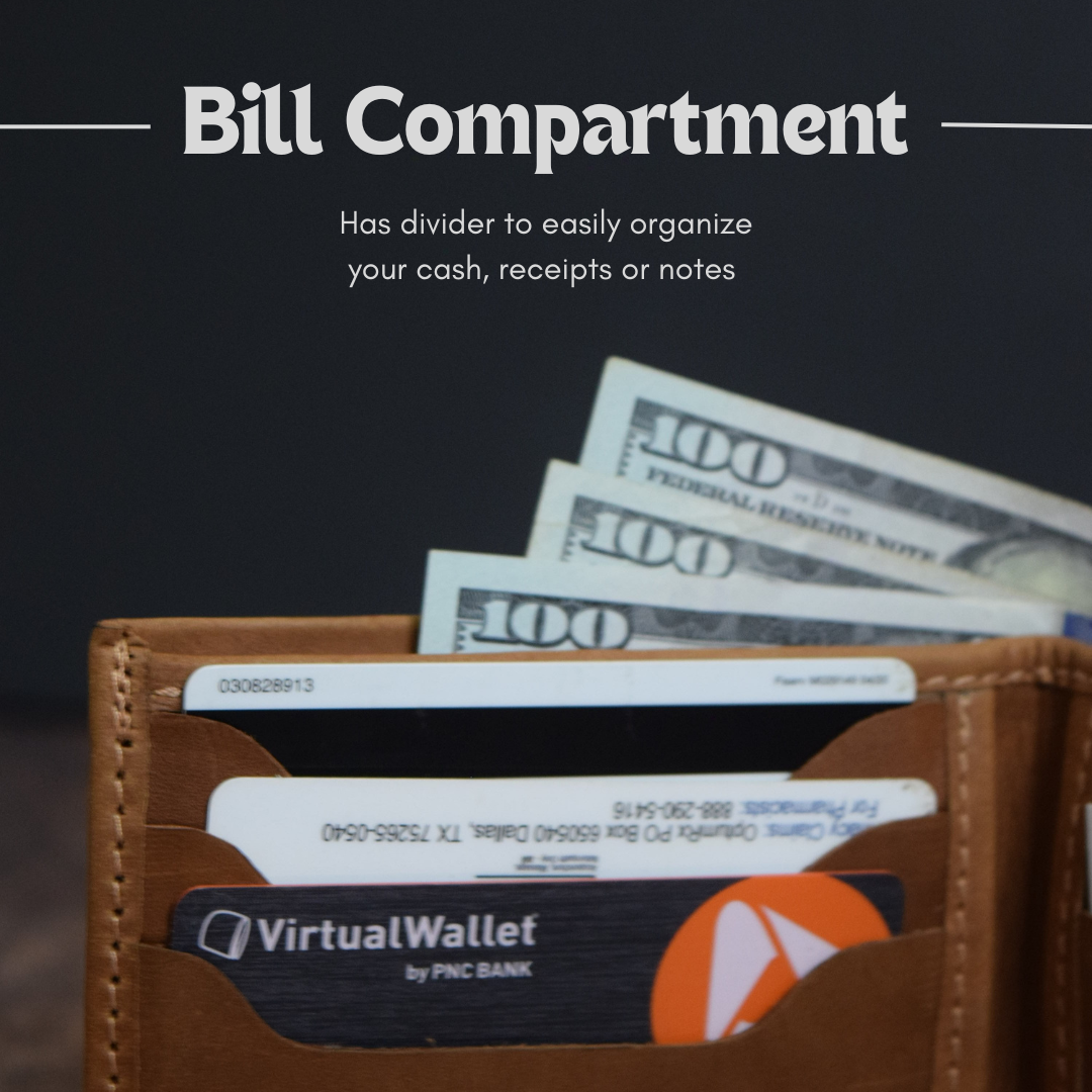 Leather billfold wallet