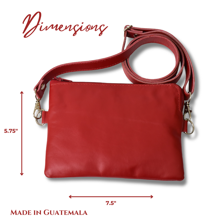 dimensions of the crossbody bag, small leather