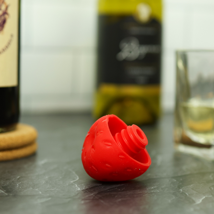 Berry Reusable Silicone Wine Stopper / Bottle Stoppers by Charles Viancin - Blueberry, Raspberry, Strawberry