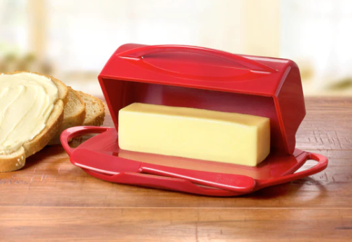 Butterie Butter Keeper Dish with Flip Lid and Butter Spreader