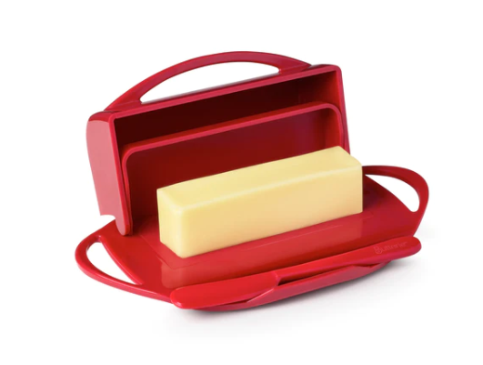 Butterie Butter Keeper Dish with Flip Lid and Butter Spreader