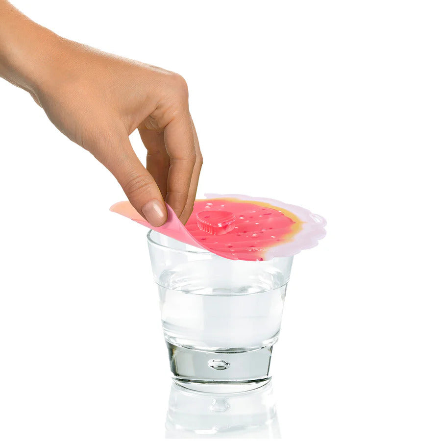 Coral / Shell Silicone Drink Lid Cup Covers by Charles Viancin