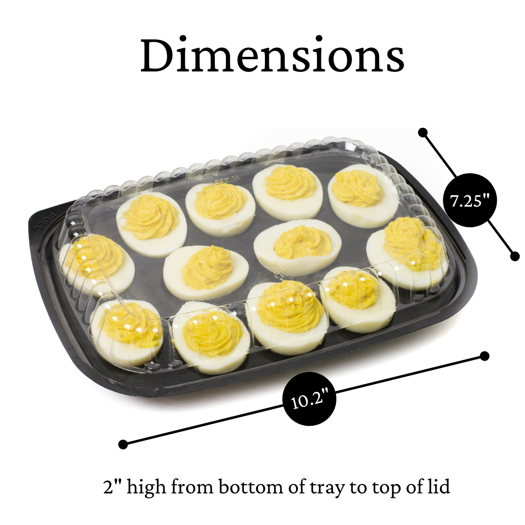 Disposable Deviled Egg Container with Lid (16 Ct)