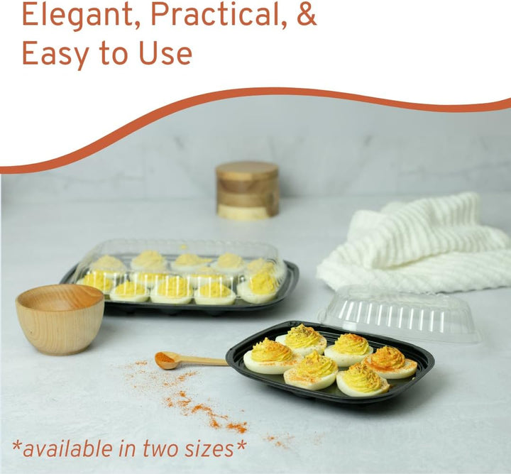 Disposable Deviled Egg Container with Lid (16 Ct)