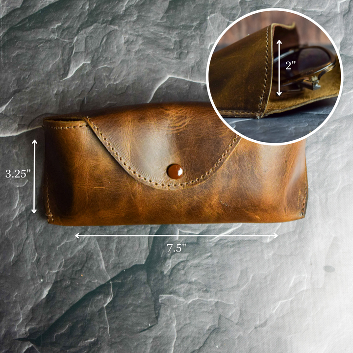 Genuine Leather Handmade Glasses Case for Sunglasses and Eyeglasses by World Orphans