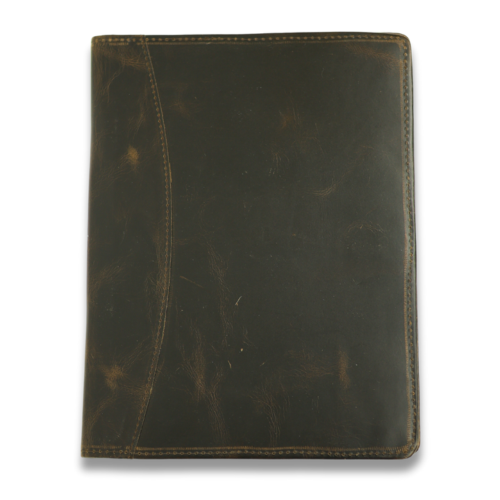 Genuine Leather Portfolio / Padfolio Folder with Legal Pad for Business and School by World Orphans 