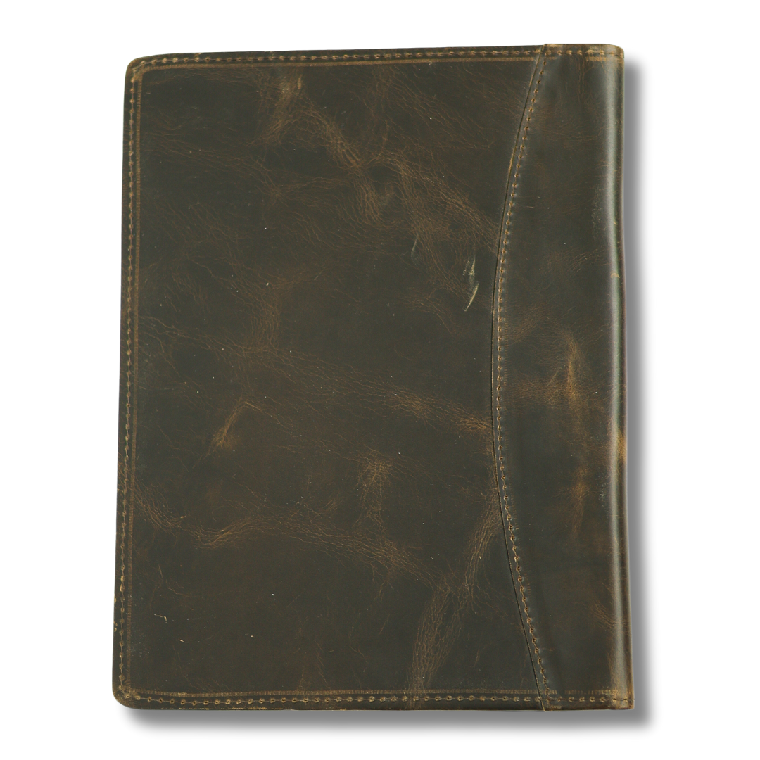 Genuine Leather Portfolio / Padfolio Folder with Legal Pad for Business and School by World Orphans 