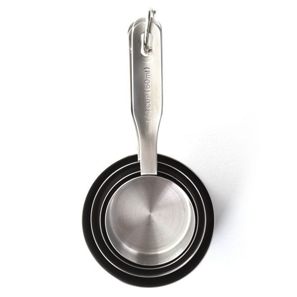 OXO 4pc Stainless Steel Magnetic Measuring Cups Set Black