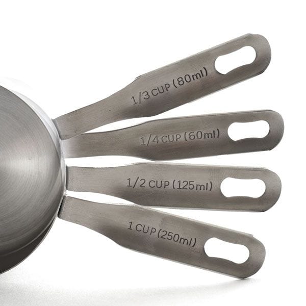 Stainless Steel Measuring Cups and Spoons Set (1 Piece 2-Cup