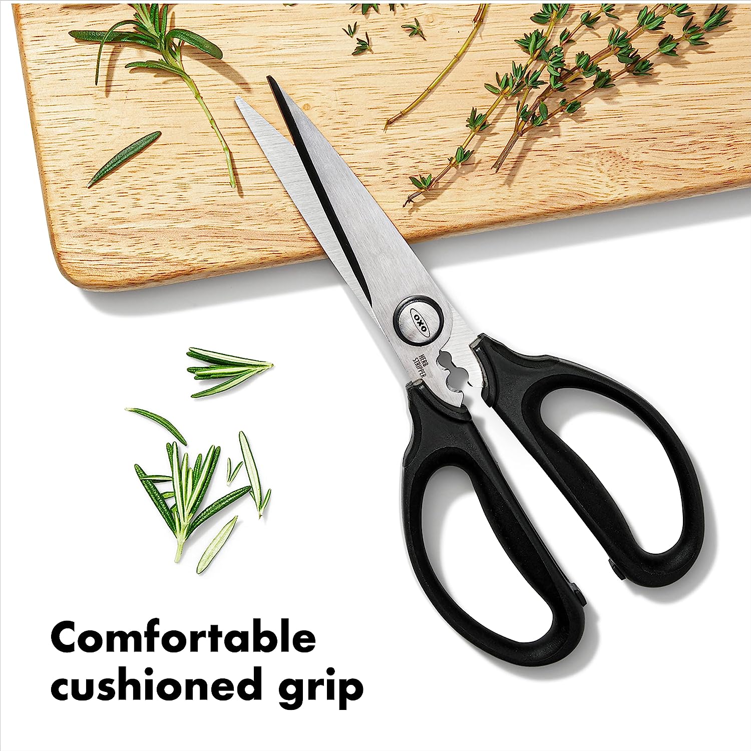Country Kitchen Set of 2 Kitchen Scissors- Stainless Steel Kitchen Shears,  Cooking Scissors for Cutting Meat, Chicken, Herbs and Produce with Blade