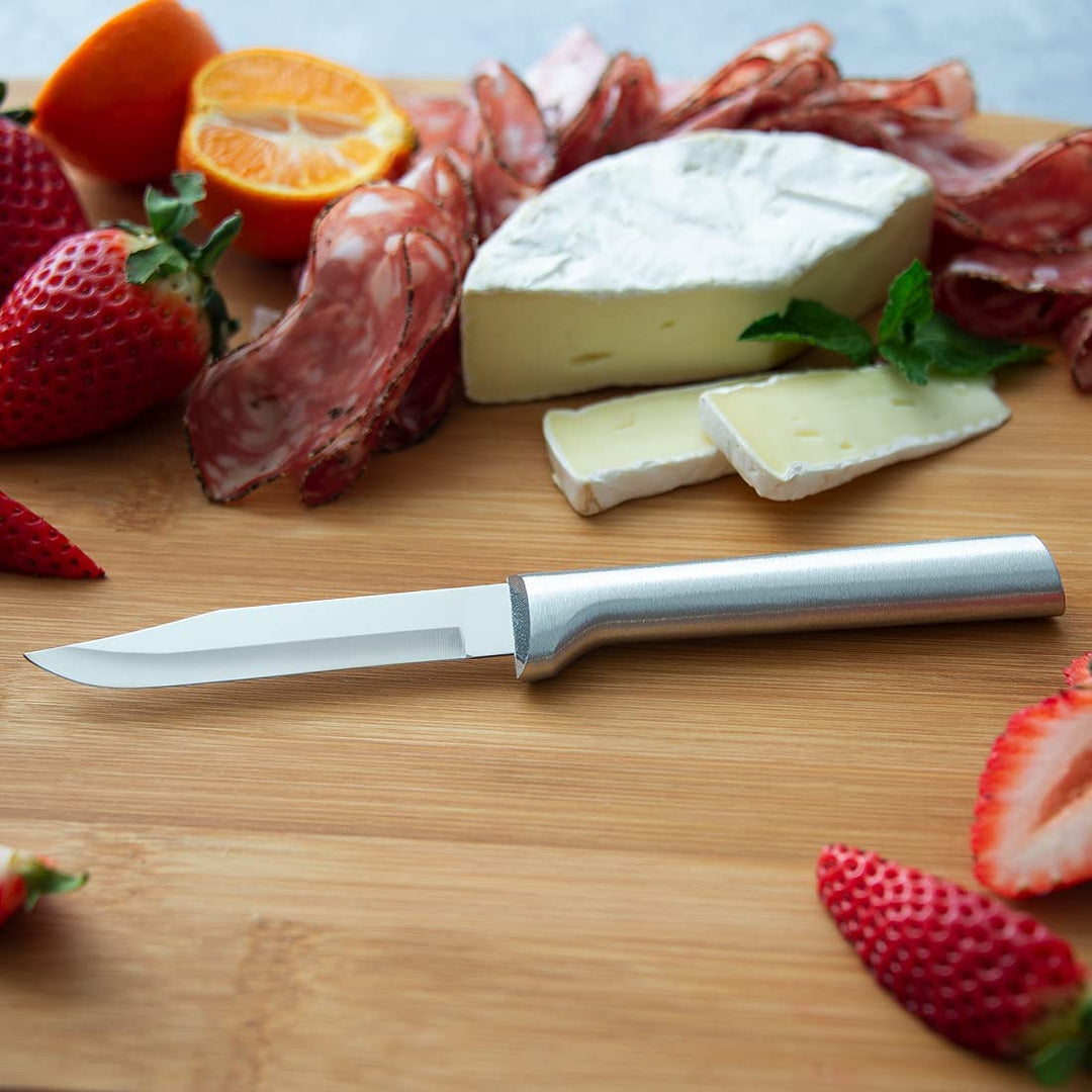 Rada Cutlery 8 Piece Silver Handle Knife Set, 7 Serrated Steak Knives, 1  Paring