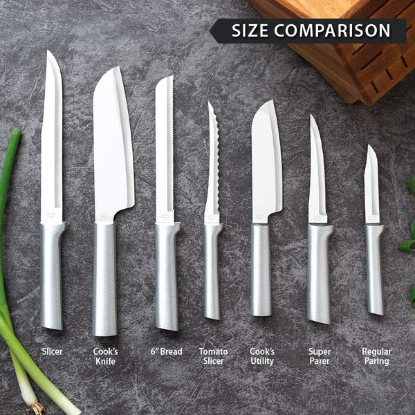  Rada Cutlery Utility Steak Knives Gift Set Stainless Steel Knife  Made in the USA, Set of 6, Black Handle: Rada Steak Knives: Home & Kitchen