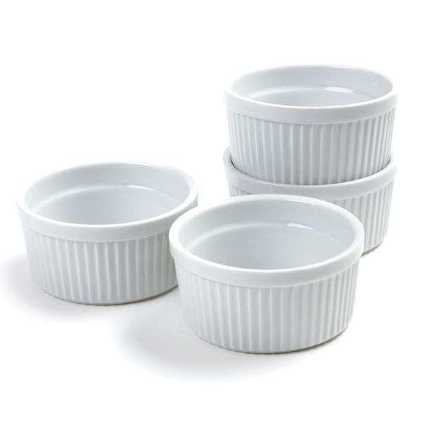 4 Ounce Oven Safe Porcelain Ramekin Baking Dishes by Norpro