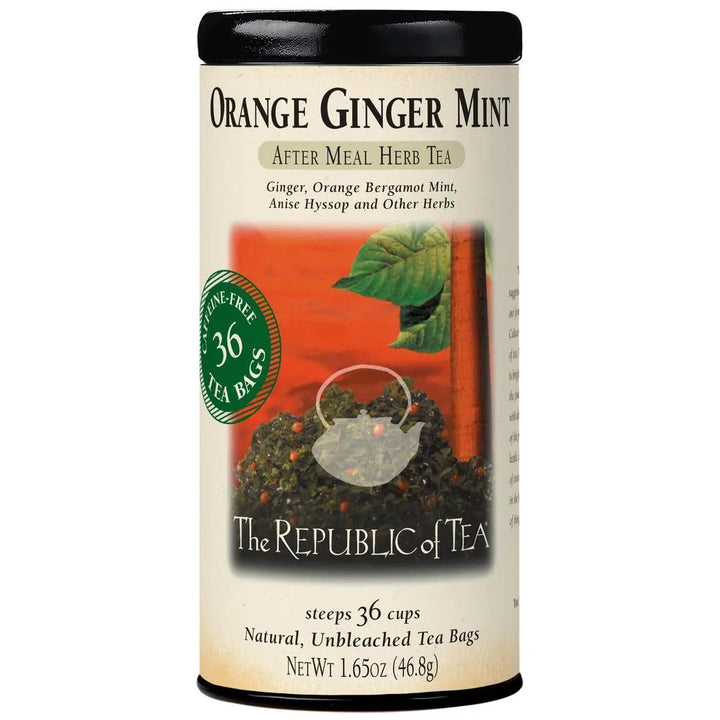 Orange Ginger Mint Herbal Caffeine Free Tea Bags by Republic of Tea, 36 Ct