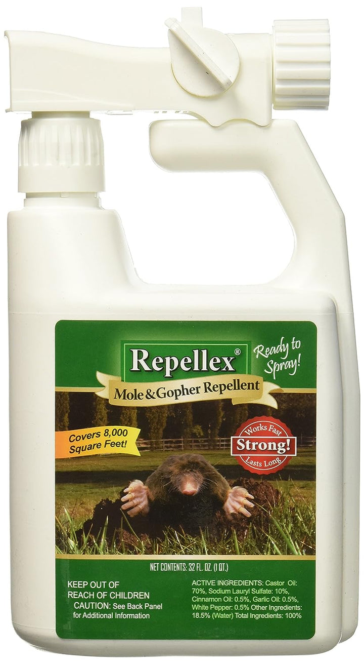 Repellex Mole and Gopher All Natural Rodent Repellent Liquid Ready to Spray for Lawn