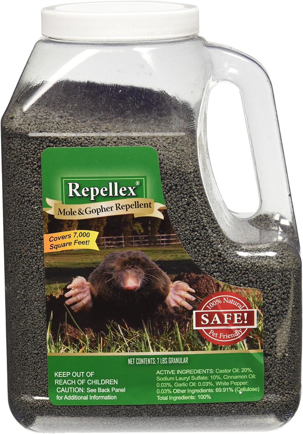 Repellex Mole and Gopher All Natural Rodent Repellent Granules for Lawn