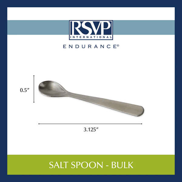 RSVP Endurance Tiny Salt and Condiment Spoon, Polished Stainless Steel