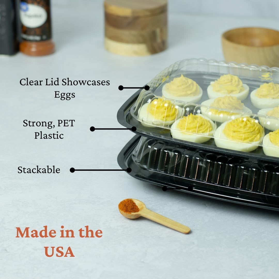 Disposable Deviled Egg Container with Lid (16 Ct)