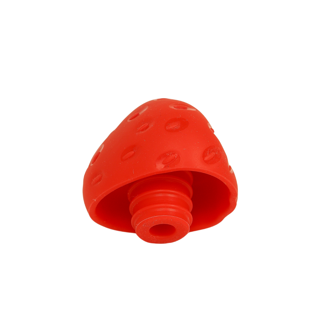 Berry Reusable Silicone Wine Stopper / Bottle Stoppers by Charles Viancin - Strawberry