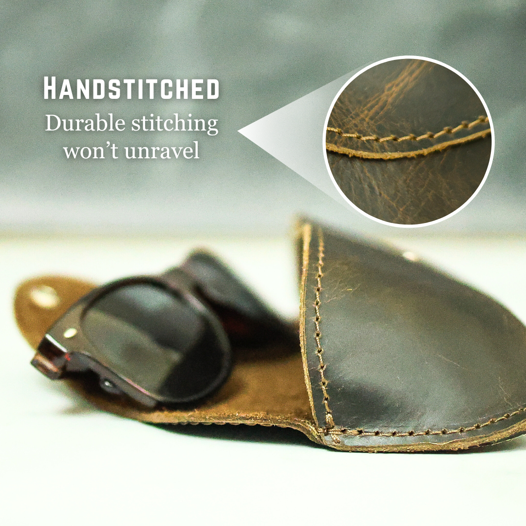 Genuine Leather Handmade Glasses Case for Sunglasses and Eyeglasses by World Orphans