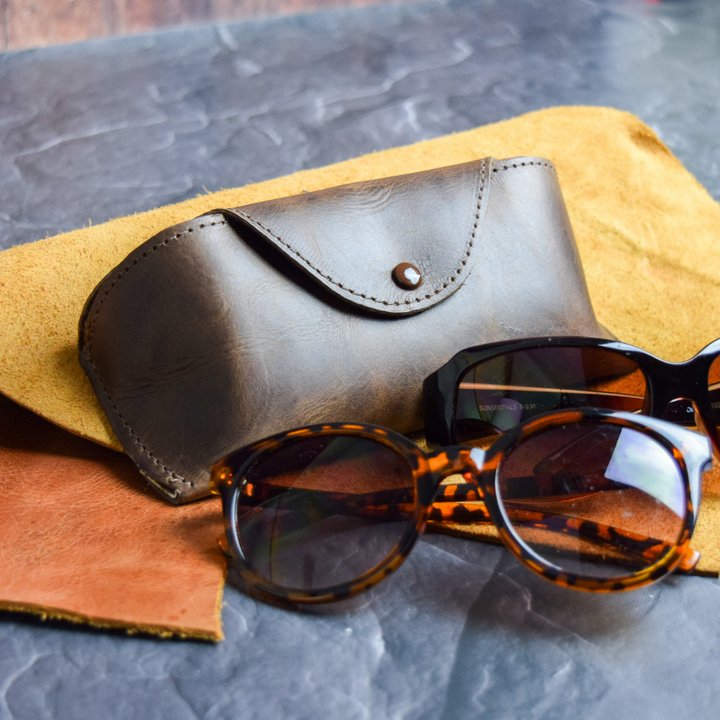 Genuine Leather Handmade Glasses Case for Sunglasses and Eyeglasses by World Orphans