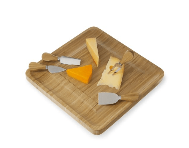 Totally Bamboo Slice of Life Cutting Board and Cheese Tools Set