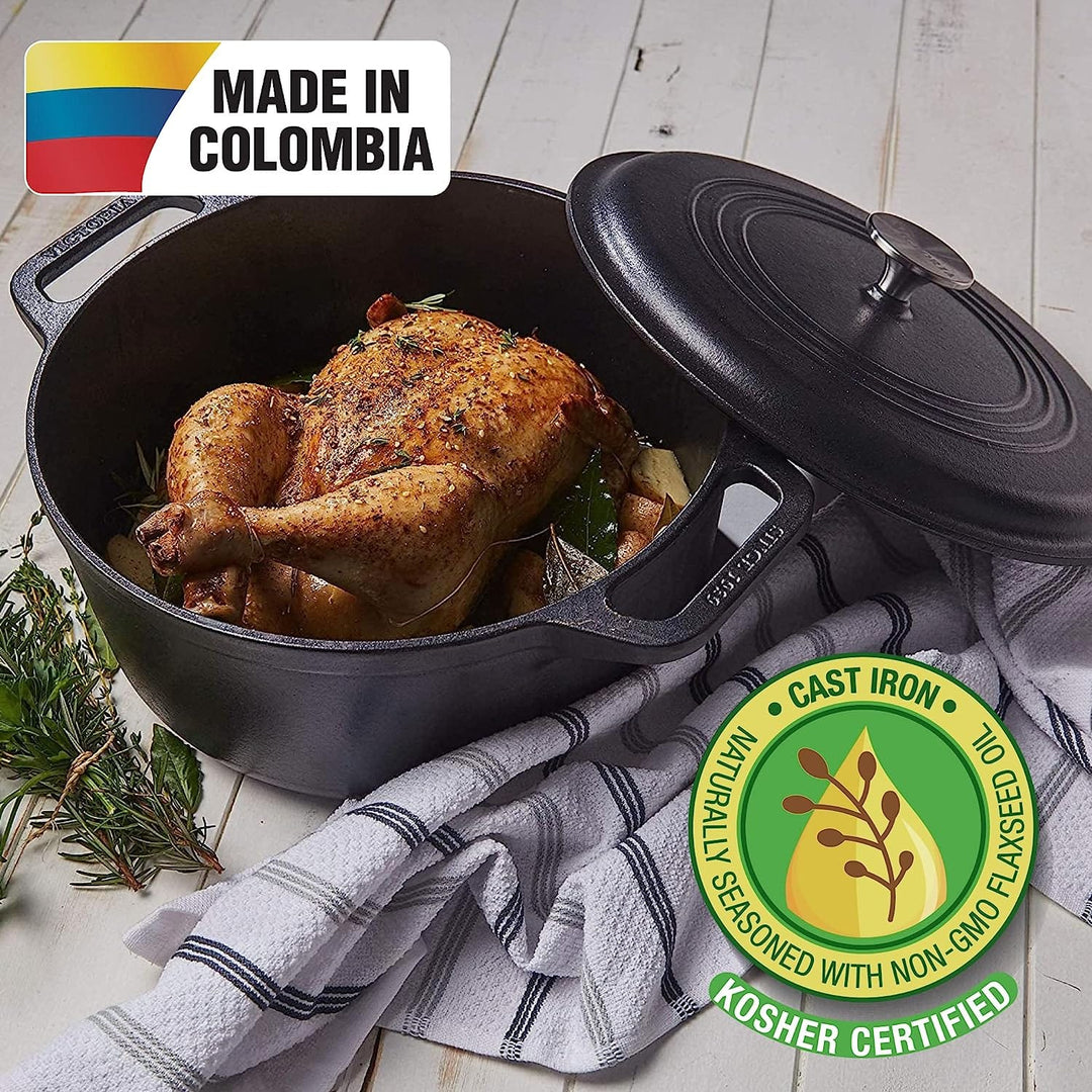  Victoria 13-Inch Cast Iron Skillet, Pre-Seasoned Cast Iron  Frying Pan with Long Handle, Made in Colombia: Home & Kitchen